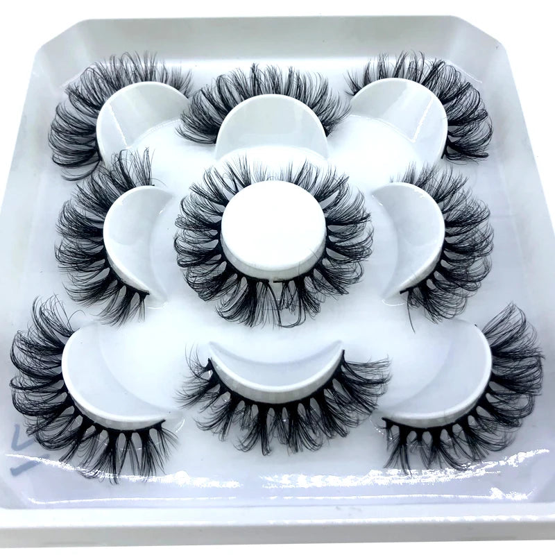 5Pairs 3D Mink Natural Eyelashes - ChoppedShop