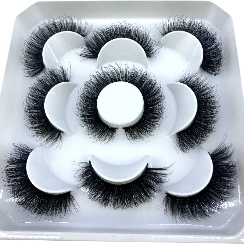 5Pairs 3D Mink Natural Eyelashes - ChoppedShop