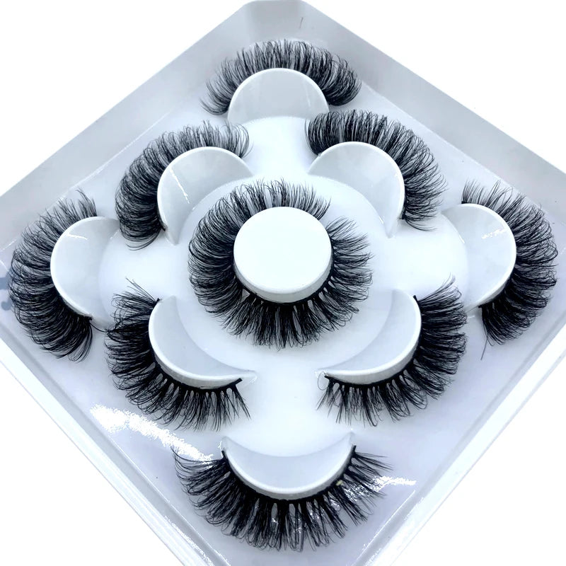 5Pairs 3D Mink Natural Eyelashes - ChoppedShop