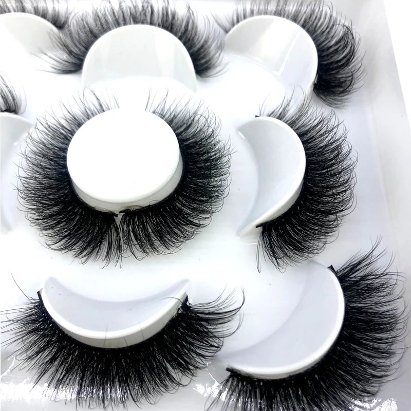 5Pairs 3D Mink Natural Eyelashes - ChoppedShop