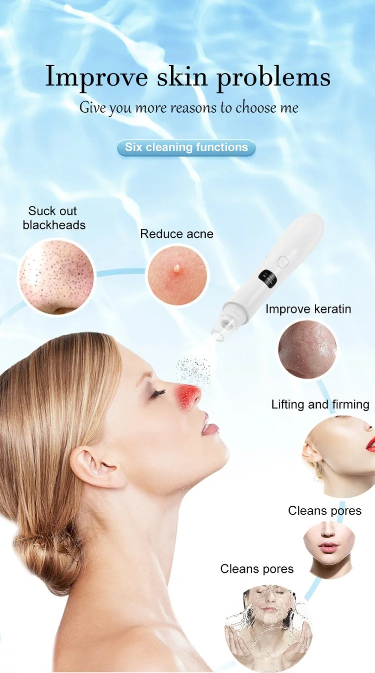 3 Suction Mode Face Cleansing Beauty Machine - Dead Skin Remover and Blackhead Vacuum