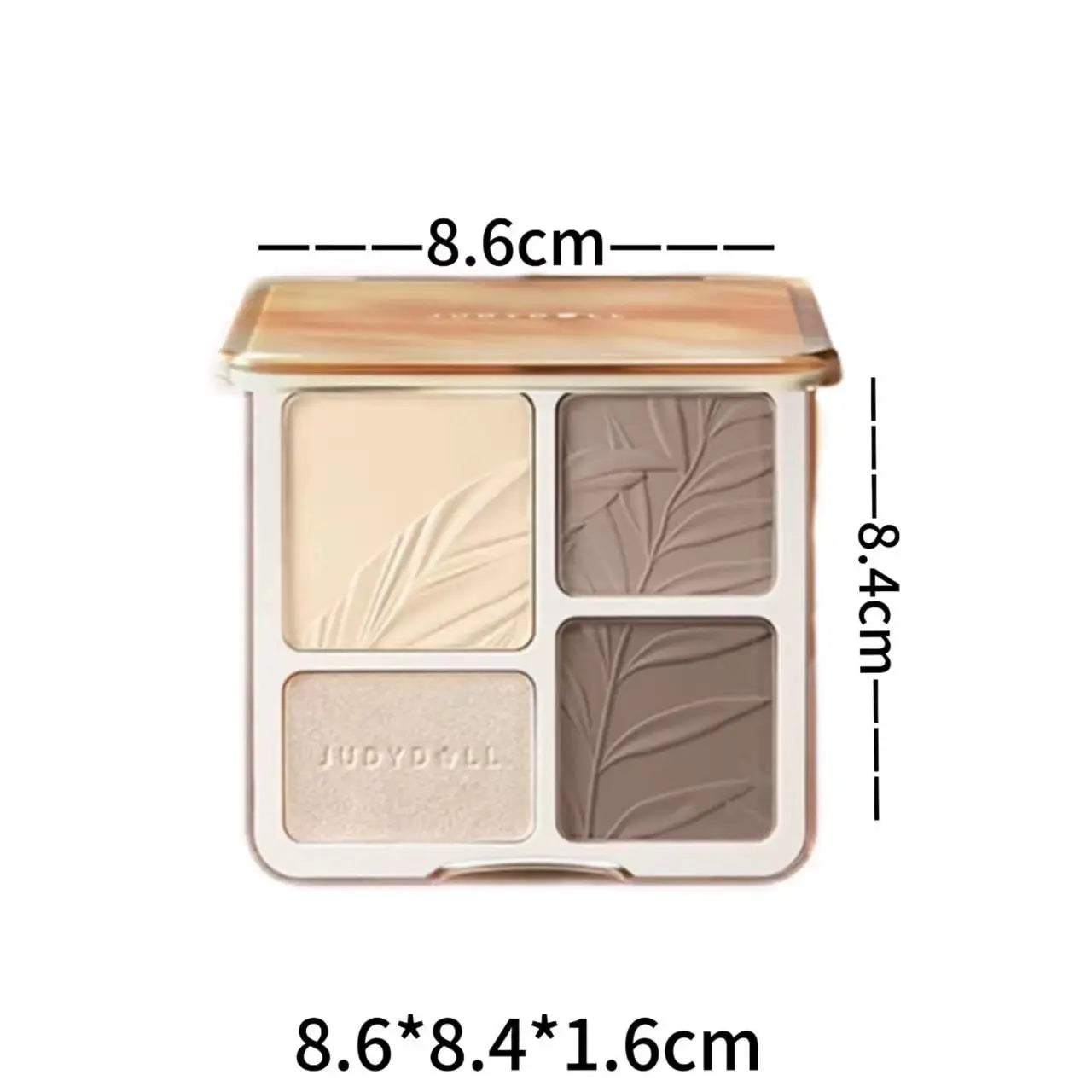 "Judydoll Facial Highlighter Makeup Palette: Matte Shadows & Shimmer Powders for Brightening and Contouring"