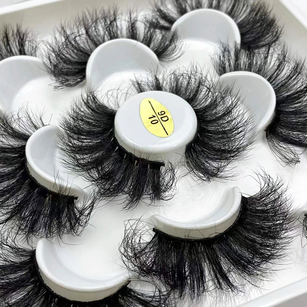 5 Pairs 25mm 3D Mink Eyelashes - ChoppedShop