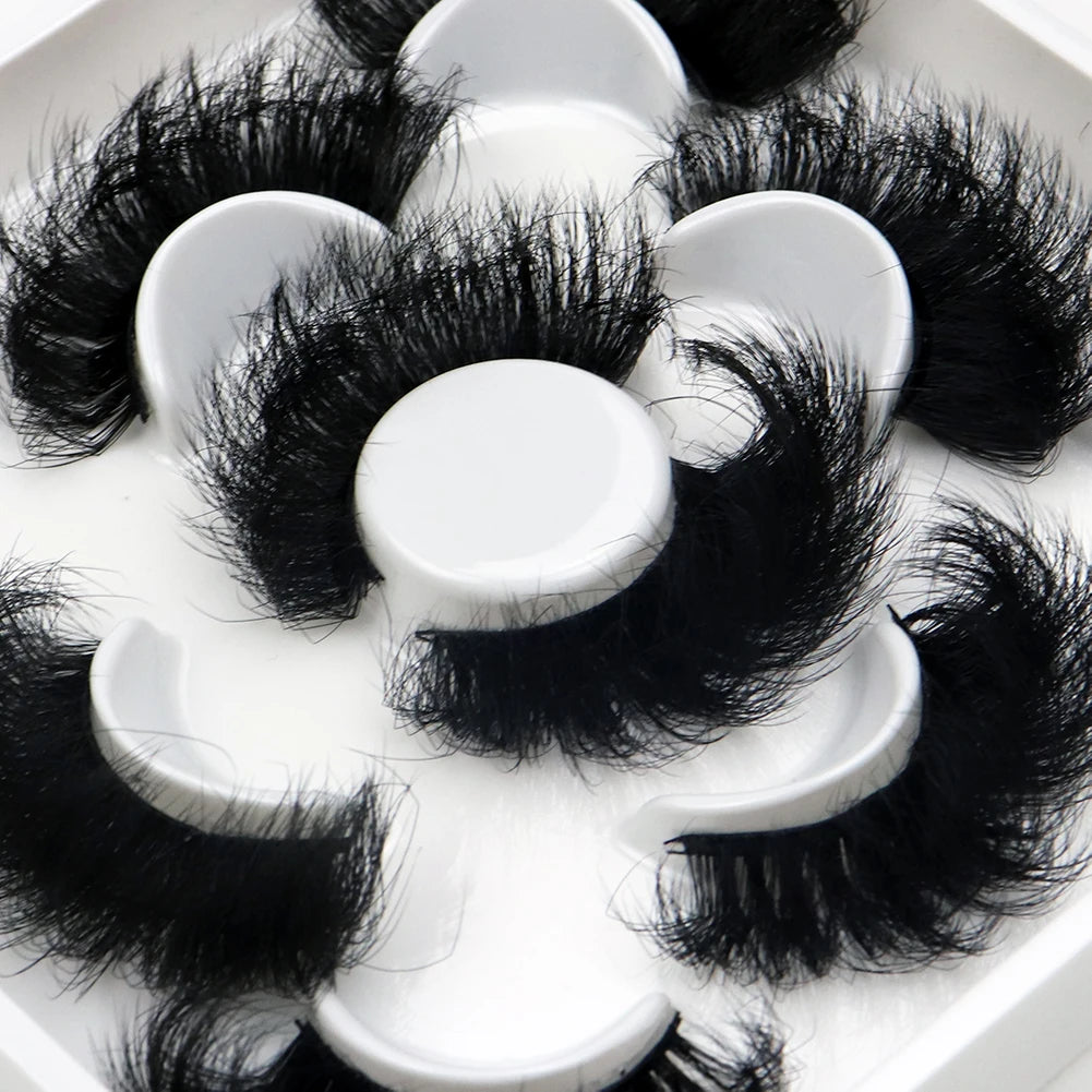 5 Pairs 25mm 3D Mink Eyelashes - ChoppedShop