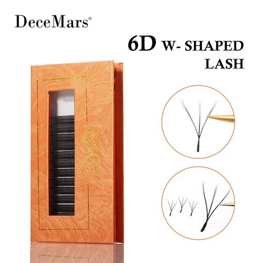 DeceMars 6D-W Shaped Eyelash Extensions: Luxurious Volume for Stunning, Natural-Looking Lashes! - ChoppedShop