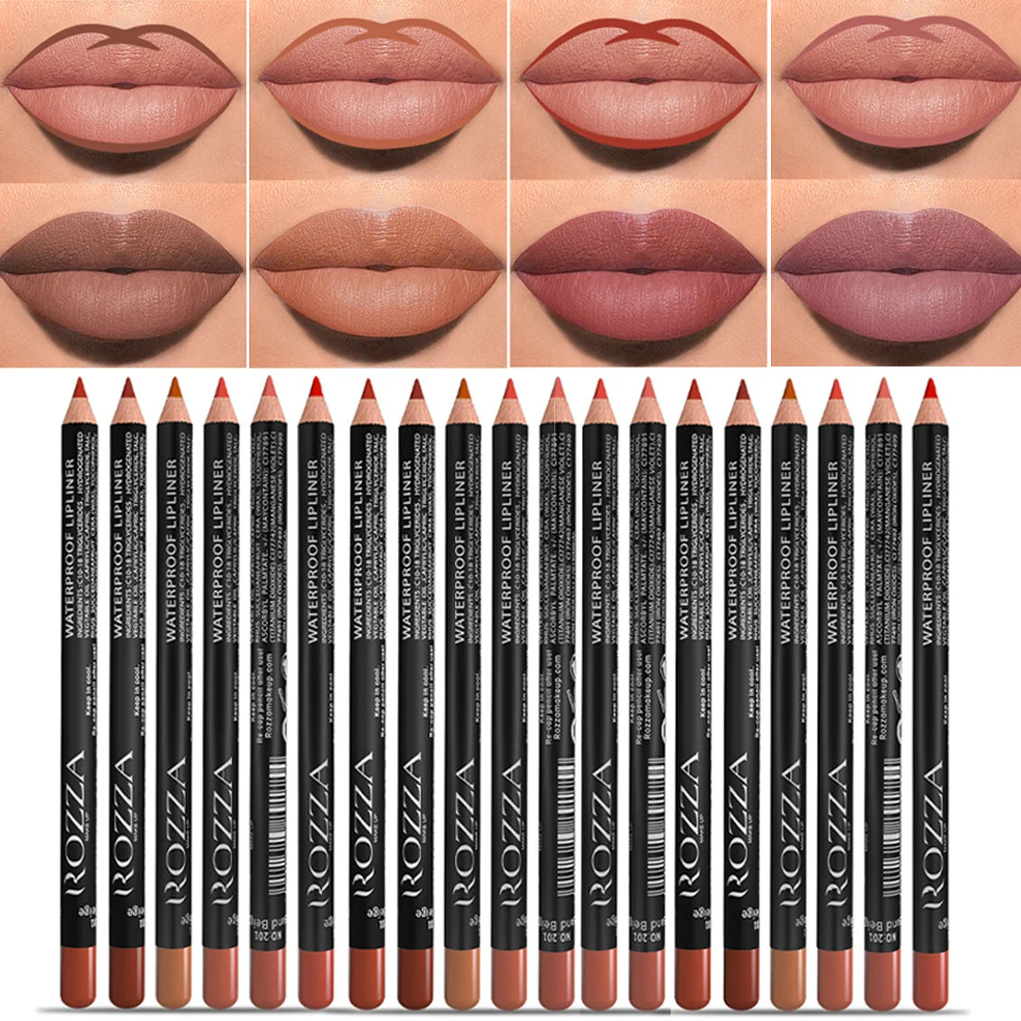 14-Color Nude Matte Lipstick Pencil - Long-Lasting Waterproof Lip Liner with High Pigment