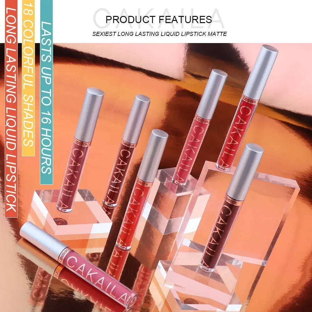 18 Colors Matte Lipgloss Liquid Lipstick Makeup Lip Color - ChoppedShop