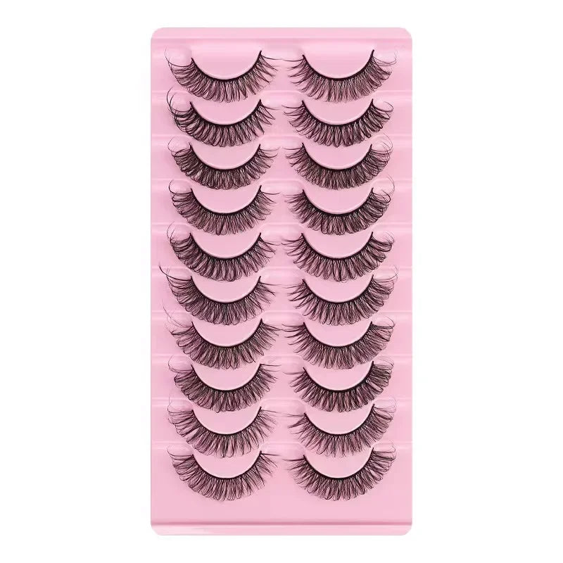 10Pairs 3D Mink Lashes Russian Strip - ChoppedShop