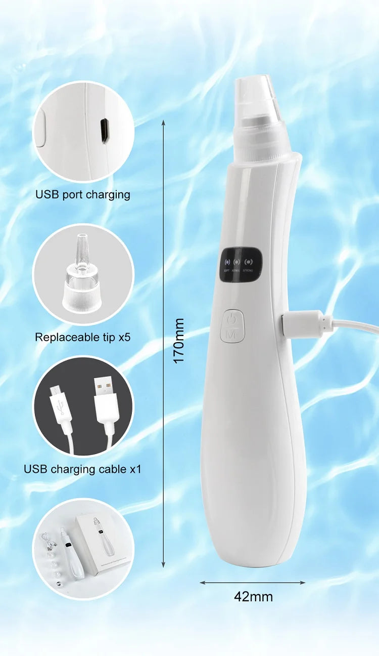 3 Suction Mode Face Cleansing Beauty Machine - Dead Skin Remover and Blackhead Vacuum