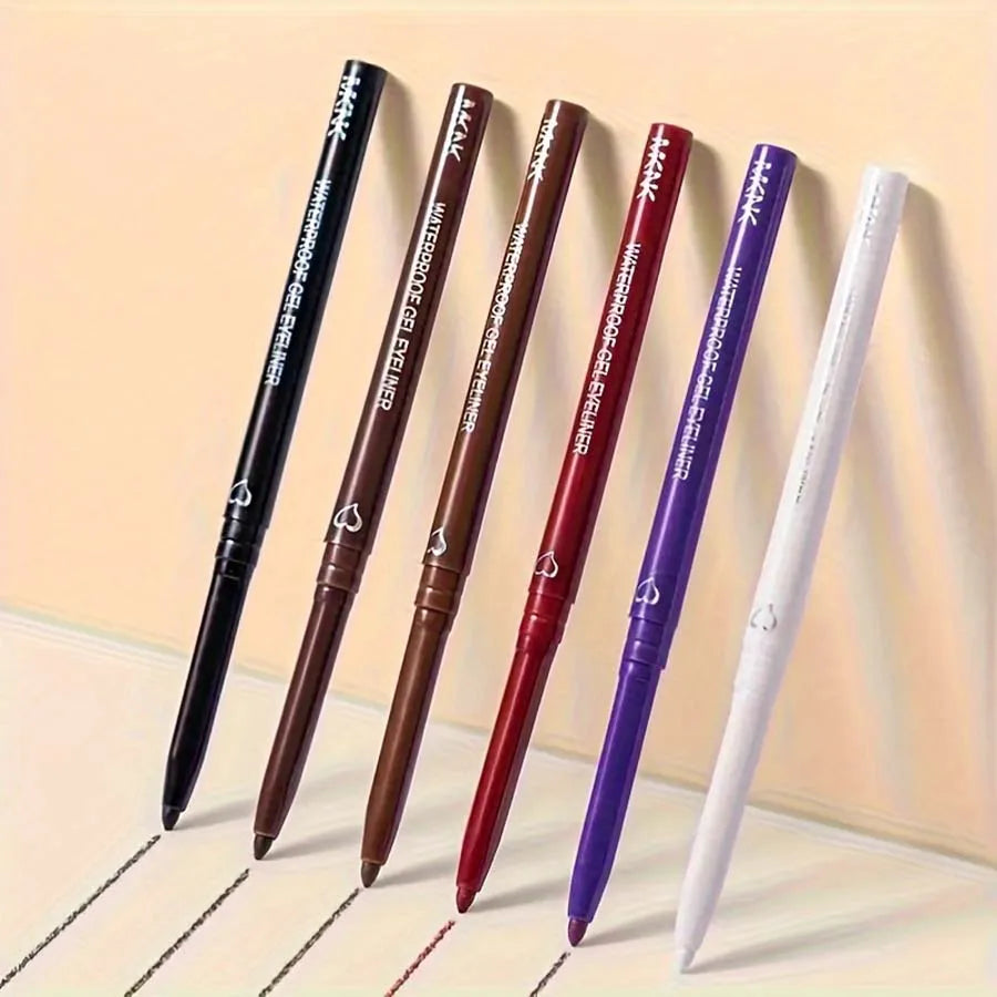 "2-in-1 Eyeliner & Lip Liner Gel Pencil: Waterproof, Long-Lasting, Available in 6 Colors"