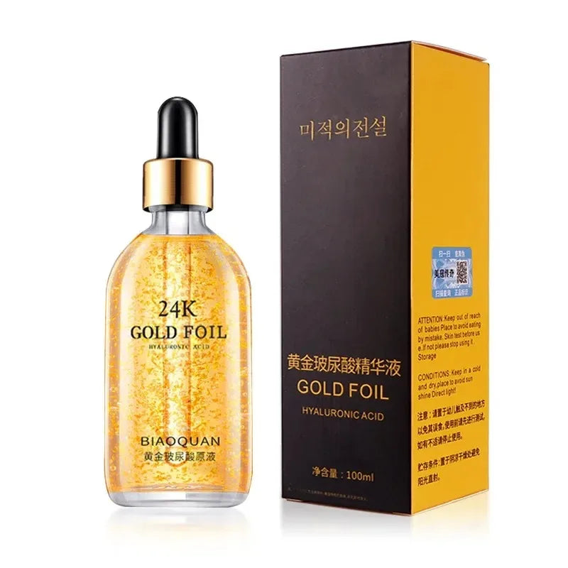 24k Gold Hyaluronic Acid Nicotinamide Face Serum Anti Aging Facial Lifting Collagen Essence 100ML - ChoppedShop