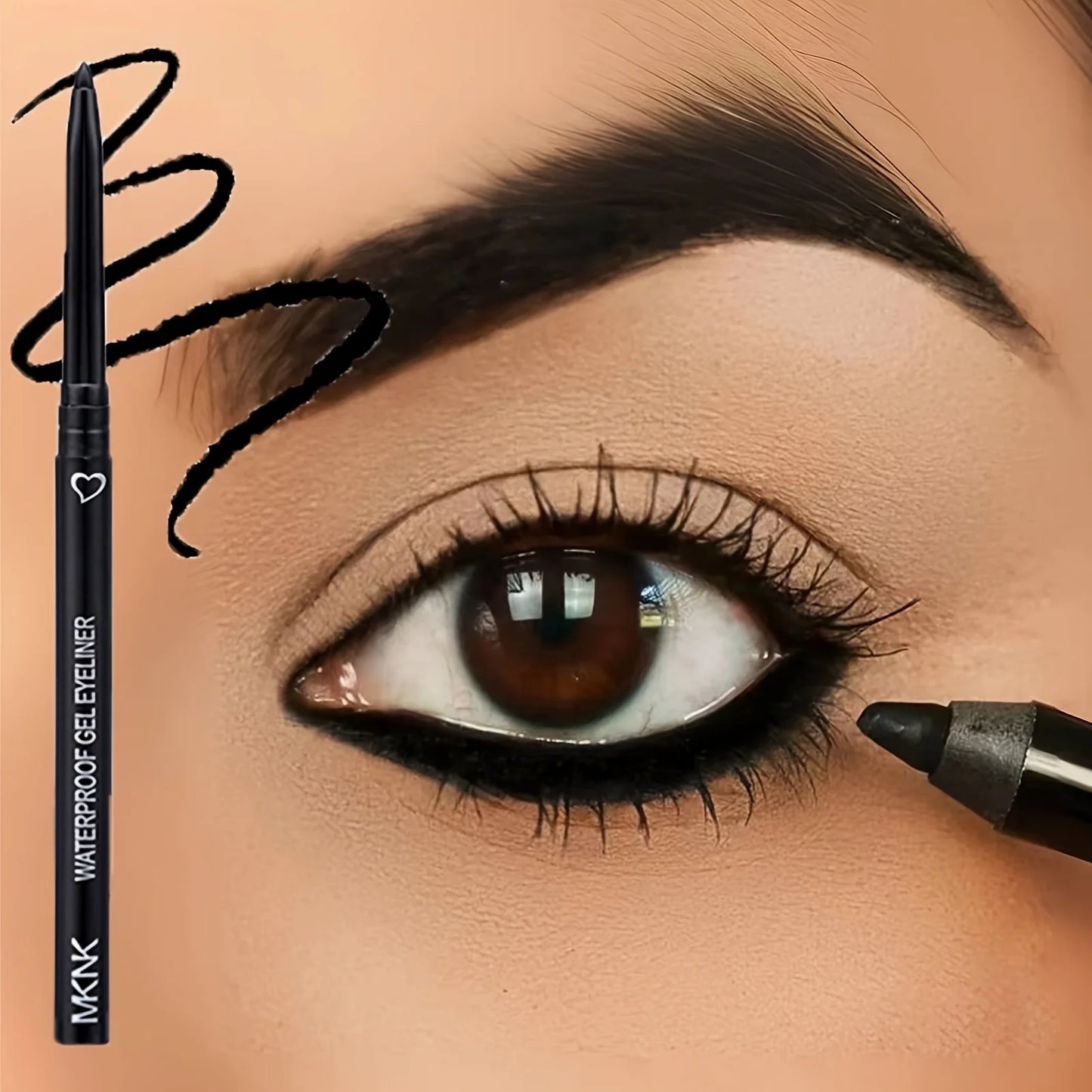 "2-in-1 Eyeliner & Lip Liner Gel Pencil: Waterproof, Long-Lasting, Available in 6 Colors"