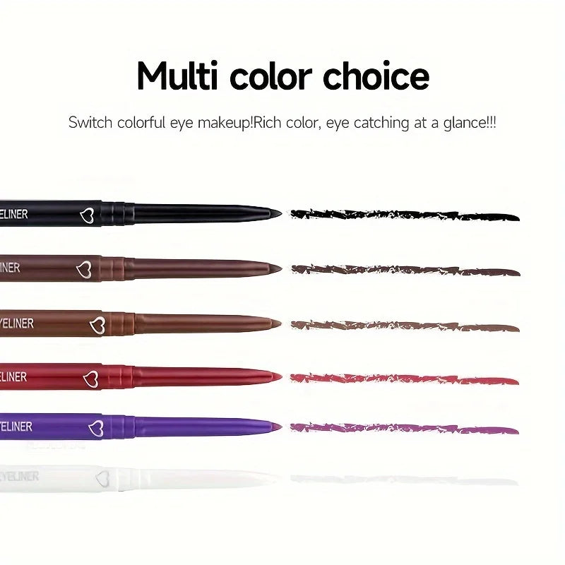 "2-in-1 Eyeliner & Lip Liner Gel Pencil: Waterproof, Long-Lasting, Available in 6 Colors"