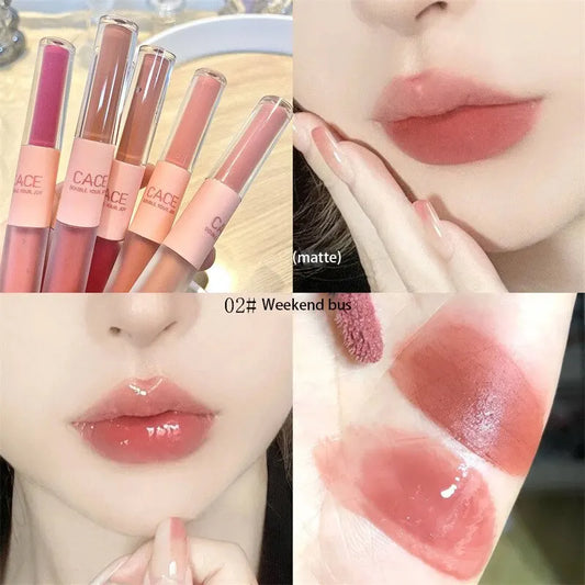 Double End Lip Glaze Full Gloss Mirror And Matte Velvet - ChoppedShop