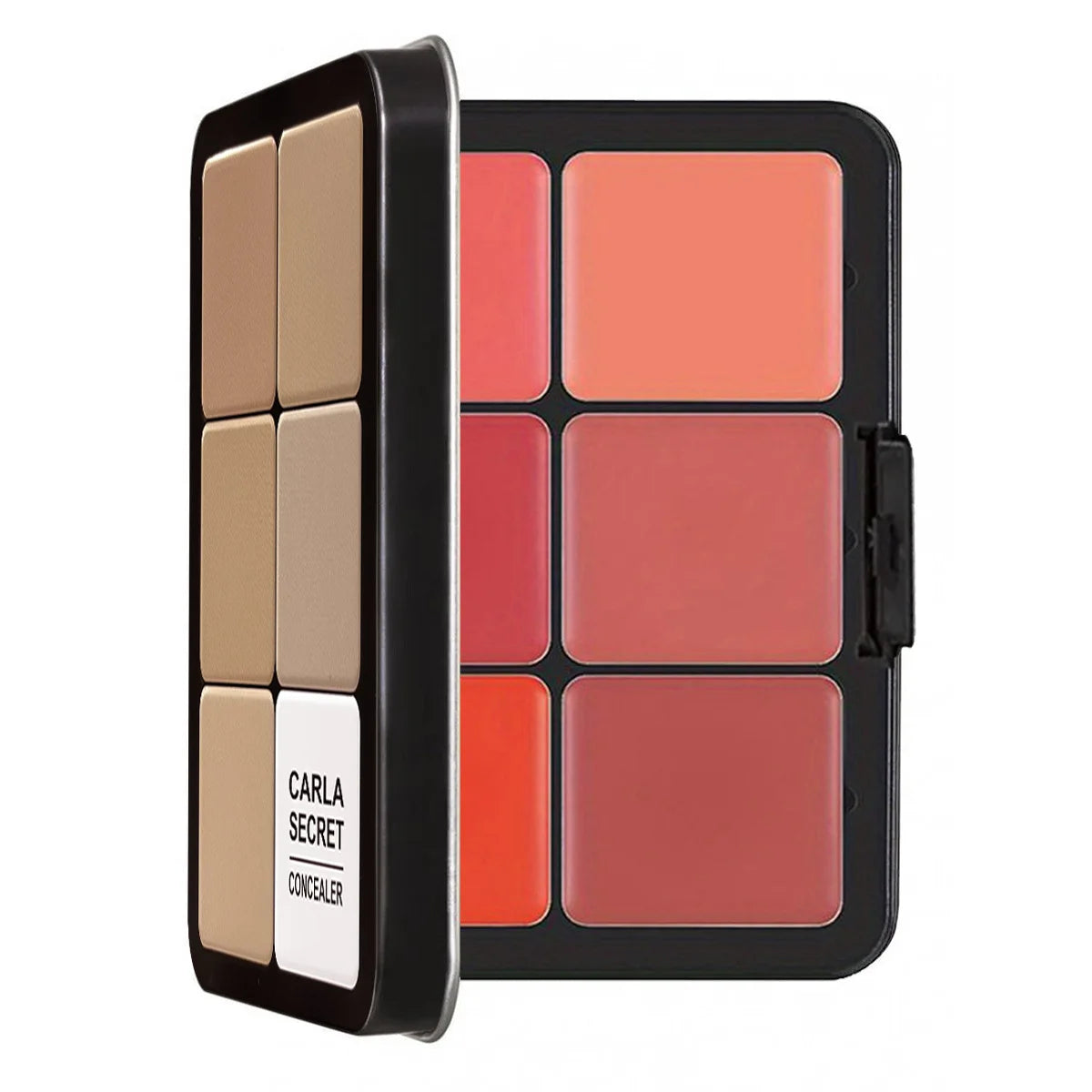 "12-Color All-in-One Concealer & Blush Palette: Matte Highlight & Contour Cream"