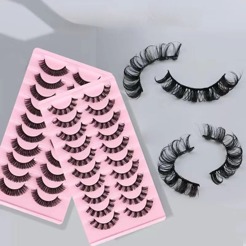 10Pairs 3D Mink Lashes Russian Strip - ChoppedShop