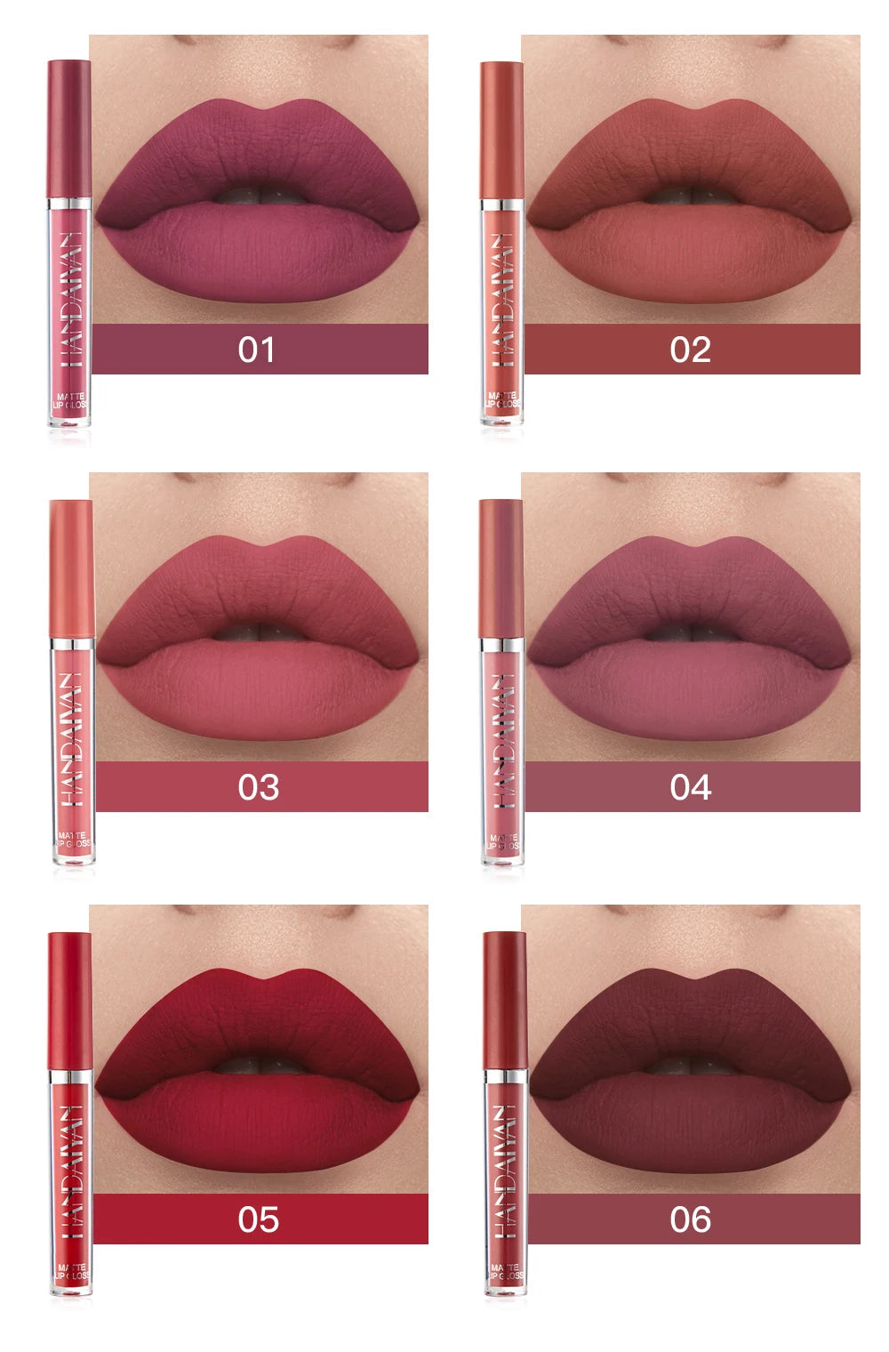 6Pcs Matte Liquid Lipstick Set - ChoppedShop