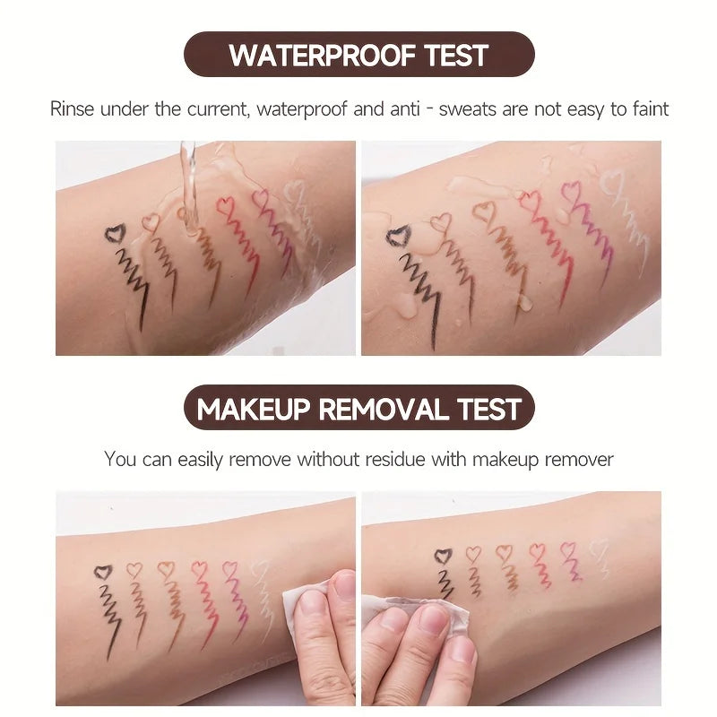 "2-in-1 Eyeliner & Lip Liner Gel Pencil: Waterproof, Long-Lasting, Available in 6 Colors"