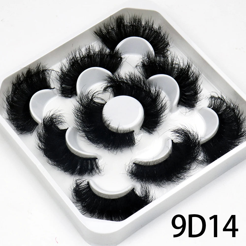 5 Pairs 25mm 3D Mink Eyelashes - ChoppedShop