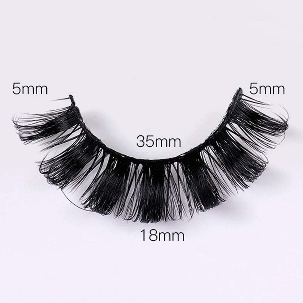 4 Pairs Russian Strip Lashes Fluffy Mink 3D - ChoppedShop