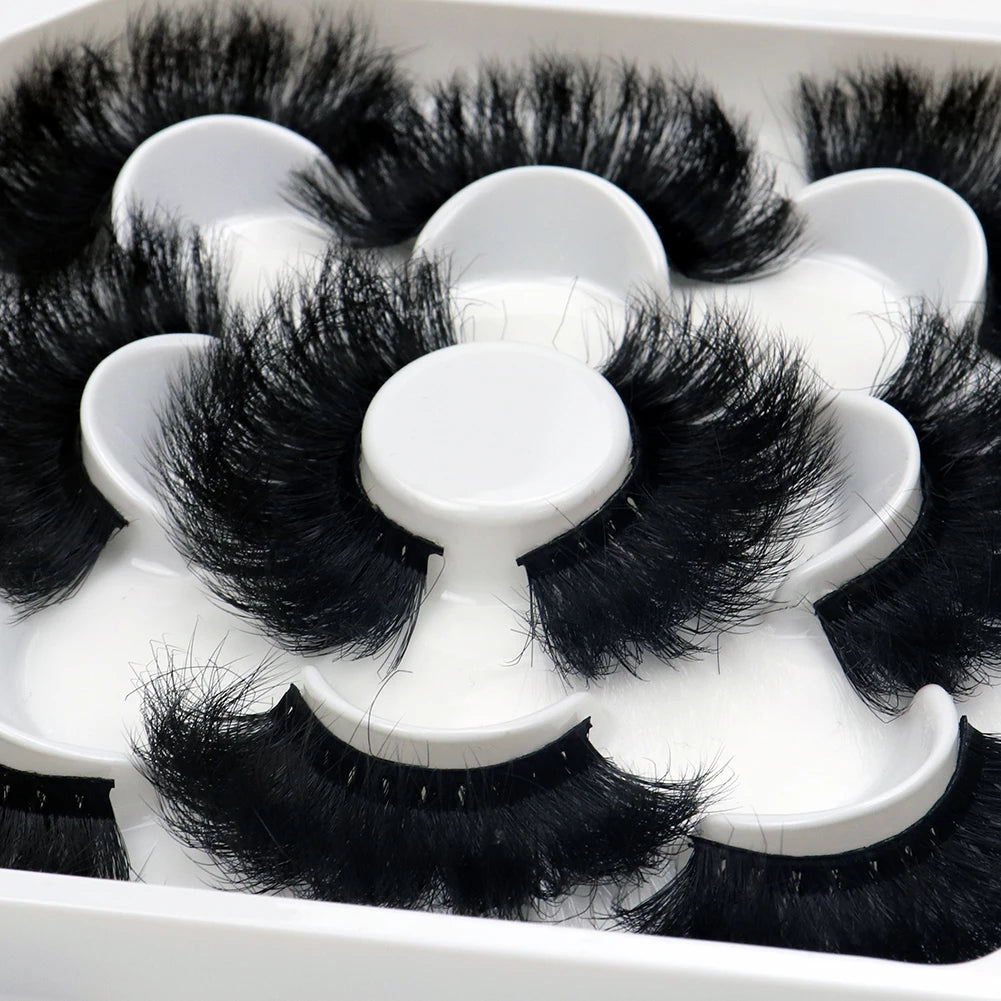 5 Pairs 25mm 3D Mink Eyelashes - ChoppedShop