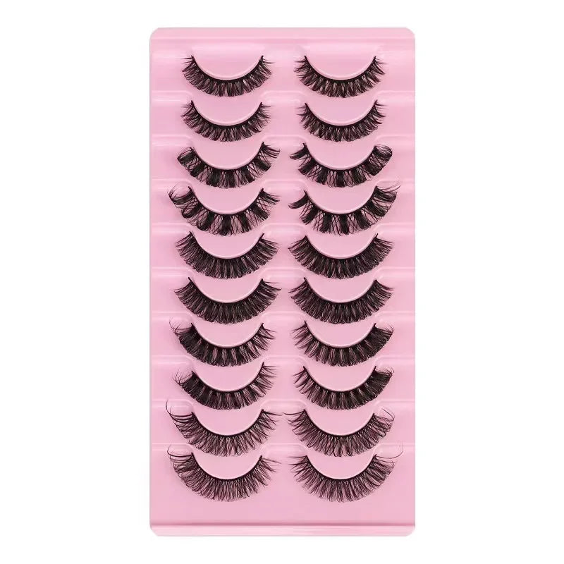 10Pairs 3D Mink Lashes Russian Strip - ChoppedShop