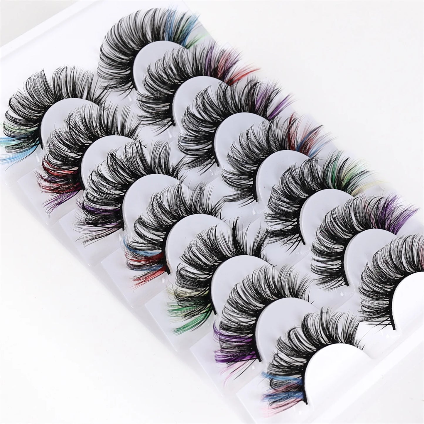 7pairs Faux Mink Fluffy Eyelashes Russian - ChoppedShop