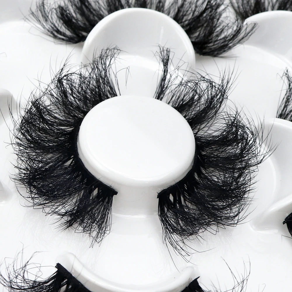 5 Pairs 25mm 3D Mink Eyelashes - ChoppedShop