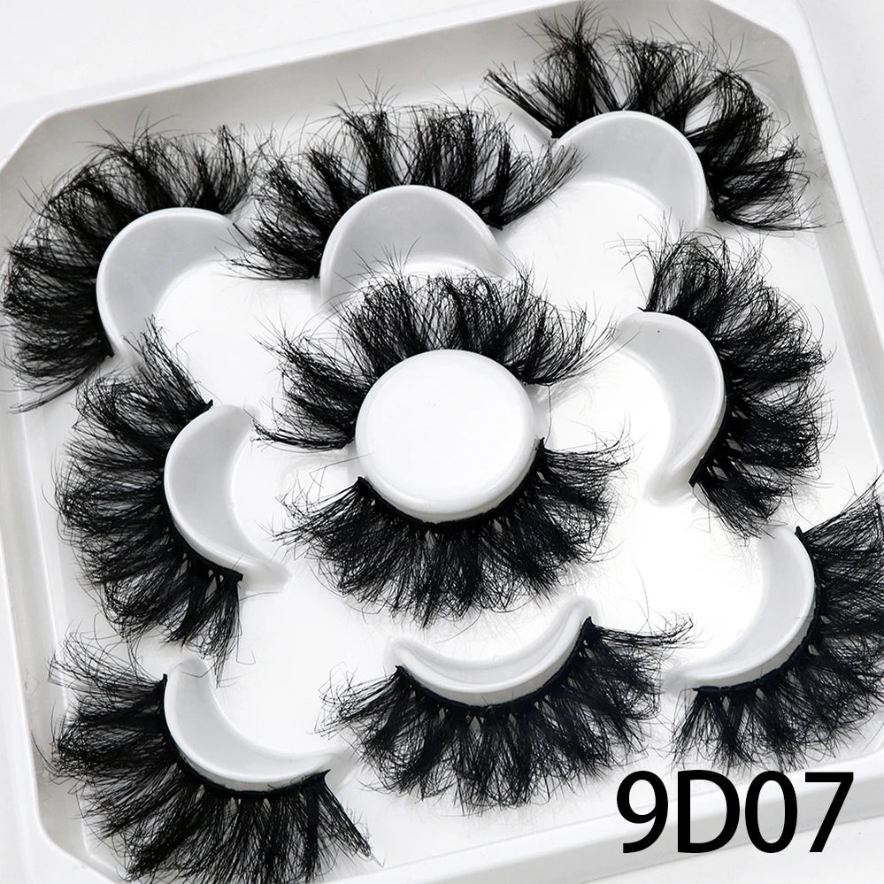 5 Pairs 25mm 3D Mink Eyelashes - ChoppedShop