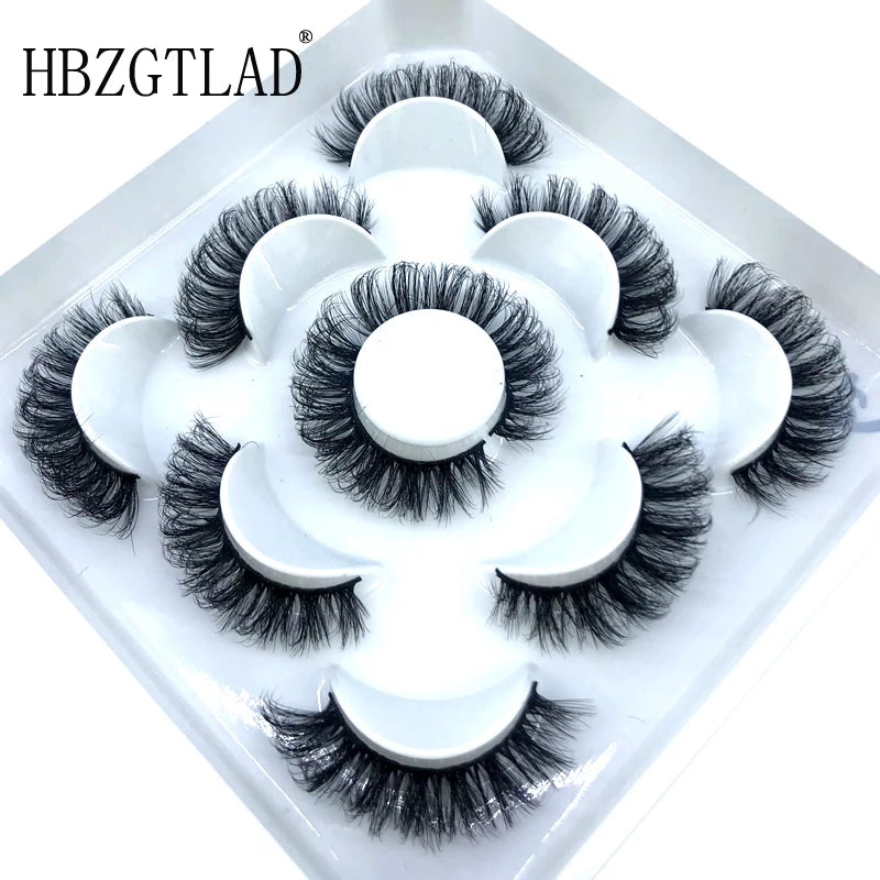 5Pairs 3D Mink Natural Eyelashes - ChoppedShop