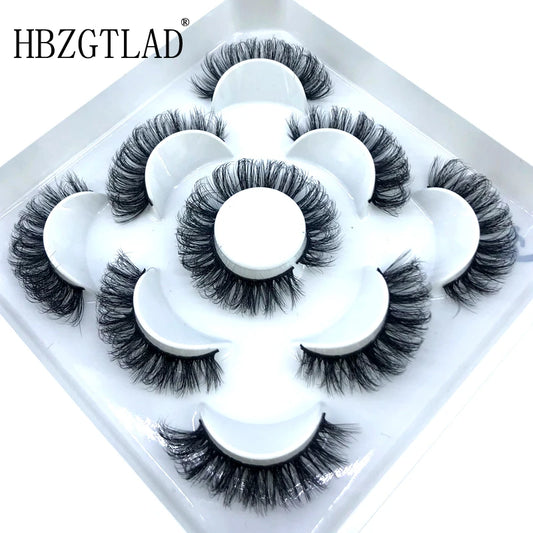 5Pairs 3D Mink Natural Eyelashes - ChoppedShop