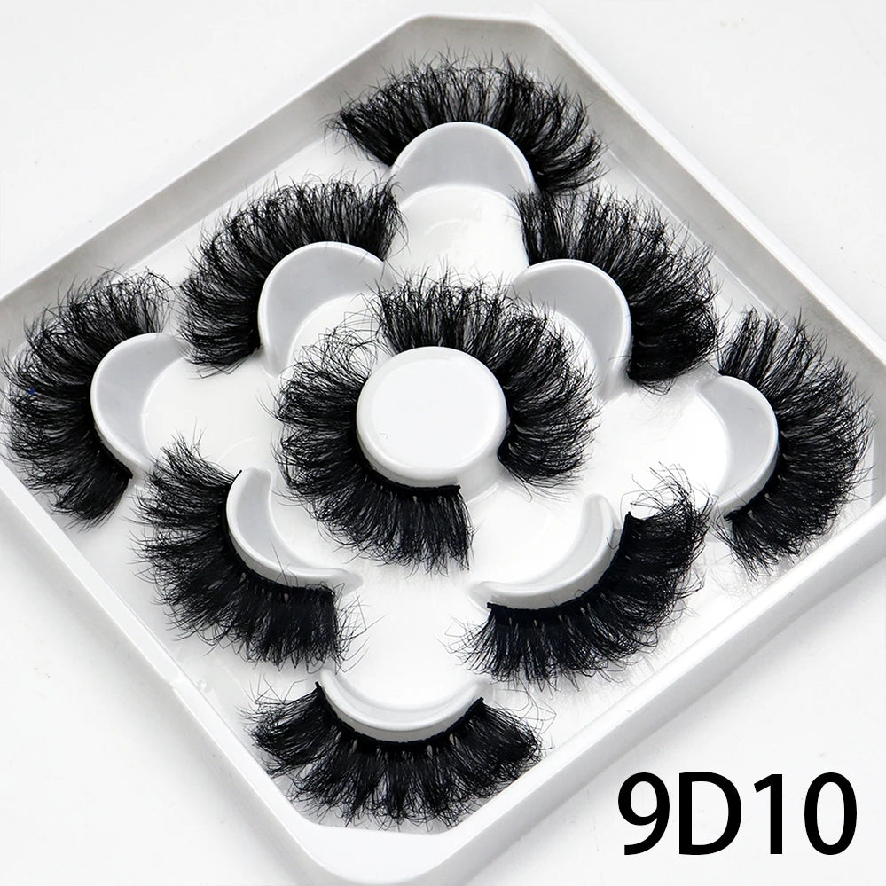 5 Pairs 25mm 3D Mink Eyelashes - ChoppedShop