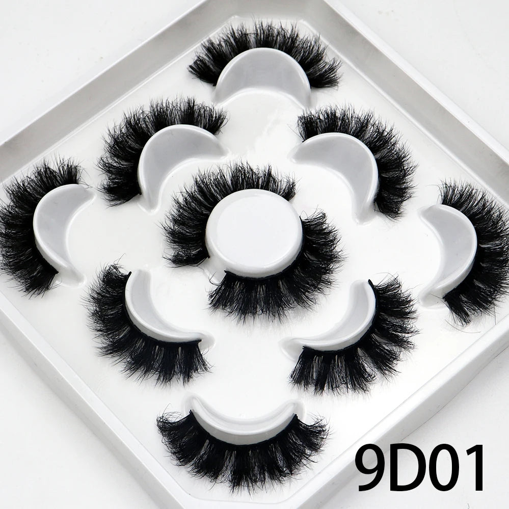 5 Pairs 25mm 3D Mink Eyelashes - ChoppedShop