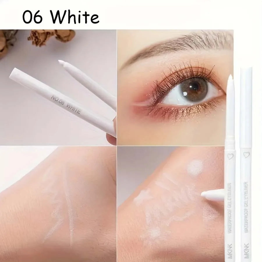 "2-in-1 Eyeliner & Lip Liner Gel Pencil: Waterproof, Long-Lasting, Available in 6 Colors"